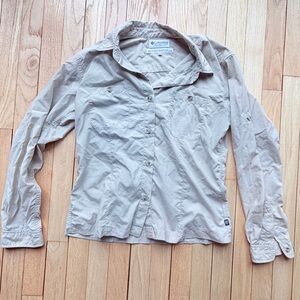 Columbia Women's Beige Button-Down Shirt